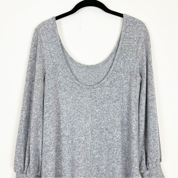 ASOS Scoop Neck Puffed Sleeve Shift Dress, Size 4 Grey - Picture 5 of 11